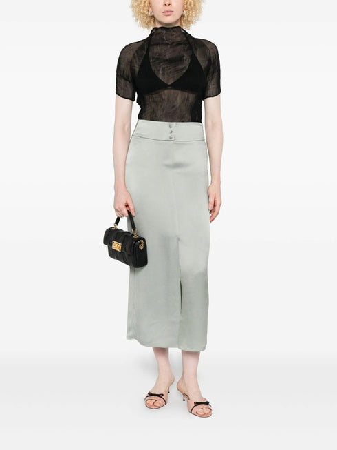 FORTE FORTE SATIN PENCIL SKIRT